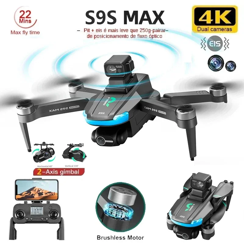 새로운 S9S MAX 미니 드론 4K 2축 PTZ HD - Drone Gimbal Case 리뷰 및 가격